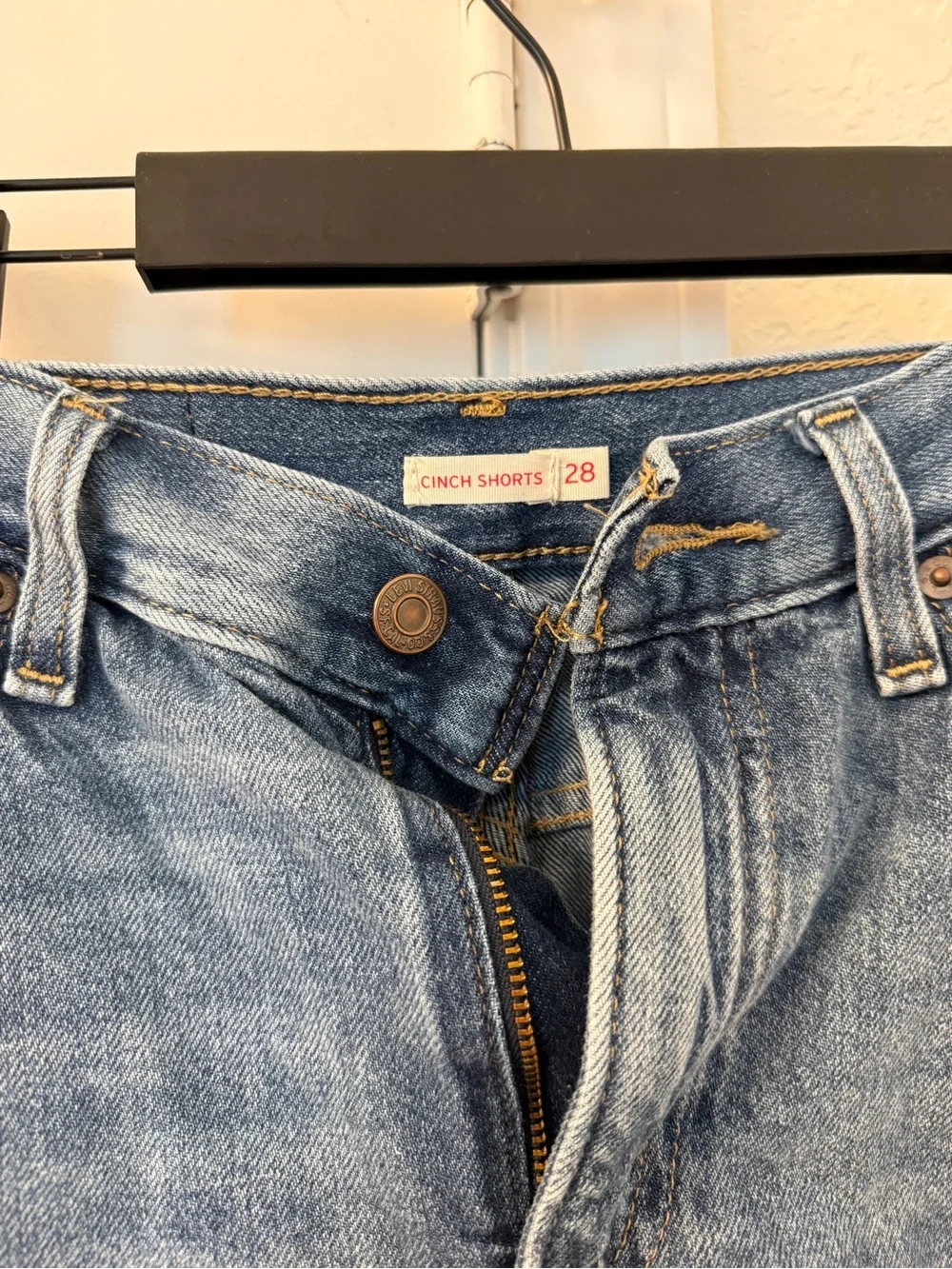 Levi’s Cinch Mid-Thigh Denim Shorts